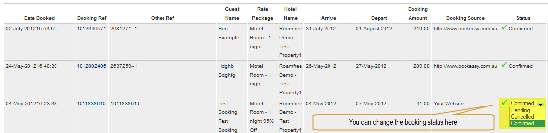 reports booking restore cancelling availability